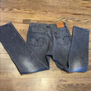 501 Levi's Men's Faded Black Island Straight-Leg Jeans W28 L30 (measures L28.5)